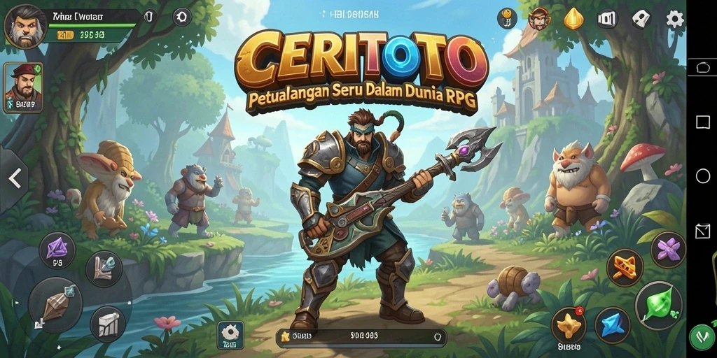 Tampilan gameplay CERITOTO yang mendebarkan dan penuh aksi RPG.