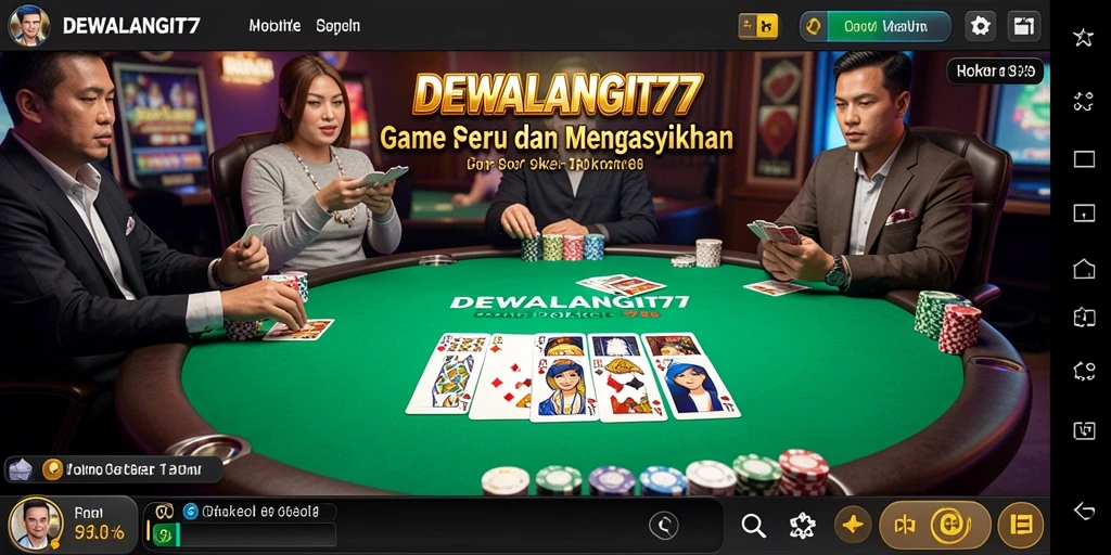 Tampilan gameplay seru DEWALANGIT77 dengan teman dan lawan.