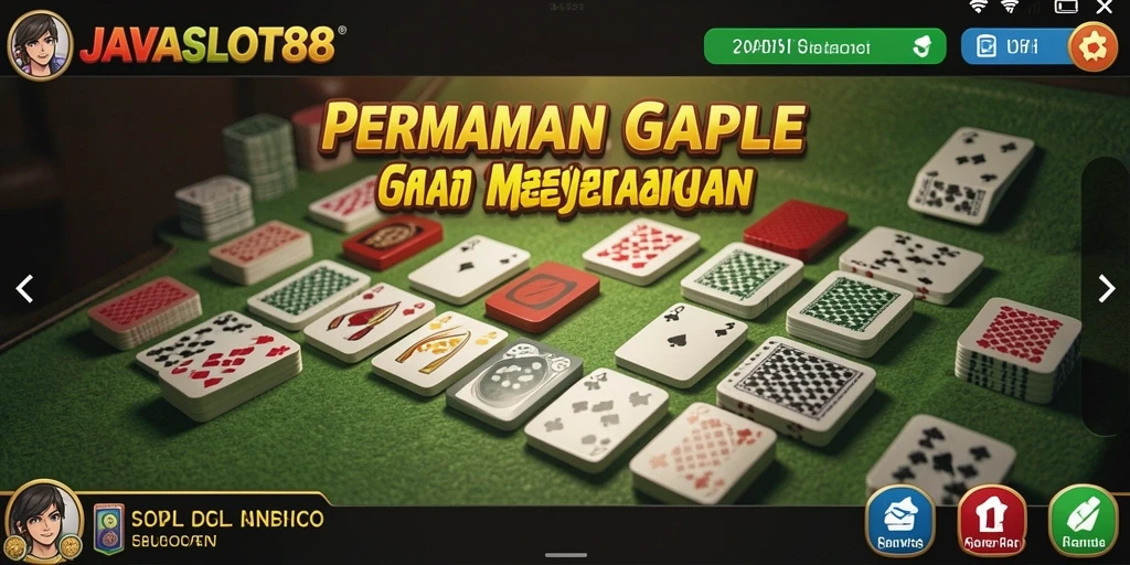 Tampilan gameplay seru dari aplikasi JAVASLOT88 Gaple.