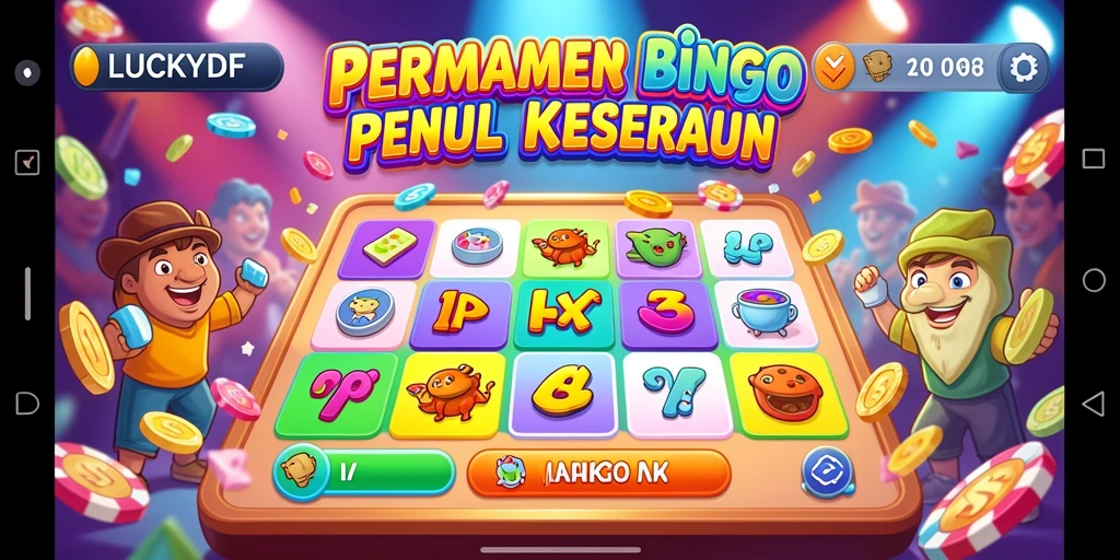Tampilan gameplay menarik di LUCKYDF saat bermain Bingo.