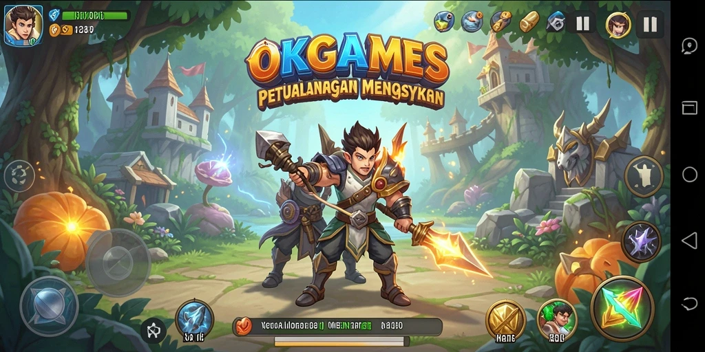 Tampilan gameplay OKGAMES yang menarik dan mendebarkan.