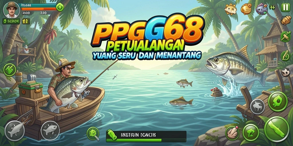 Tampilan menarik dari gameplay PGG68 saat menangkap ikan.