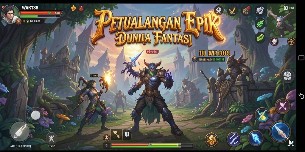 Screenshot utama dari WAR138 menampilkan aksi memukau dalam petualangan yang menegangkan.