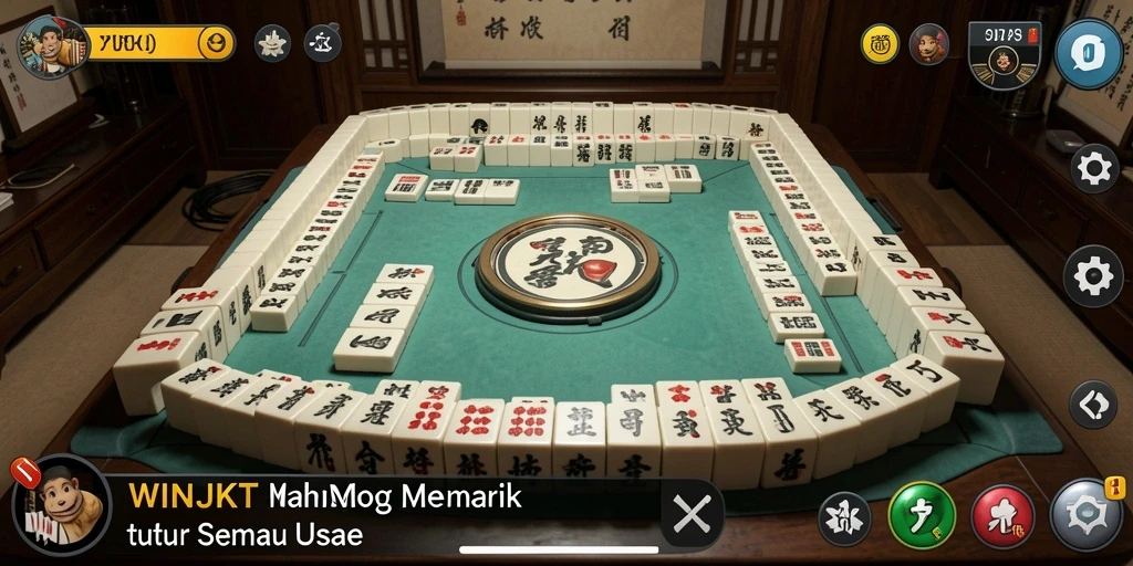 Screenshot gameplay WINJKT yang menunjukkan keseruan permainan Mahjong.